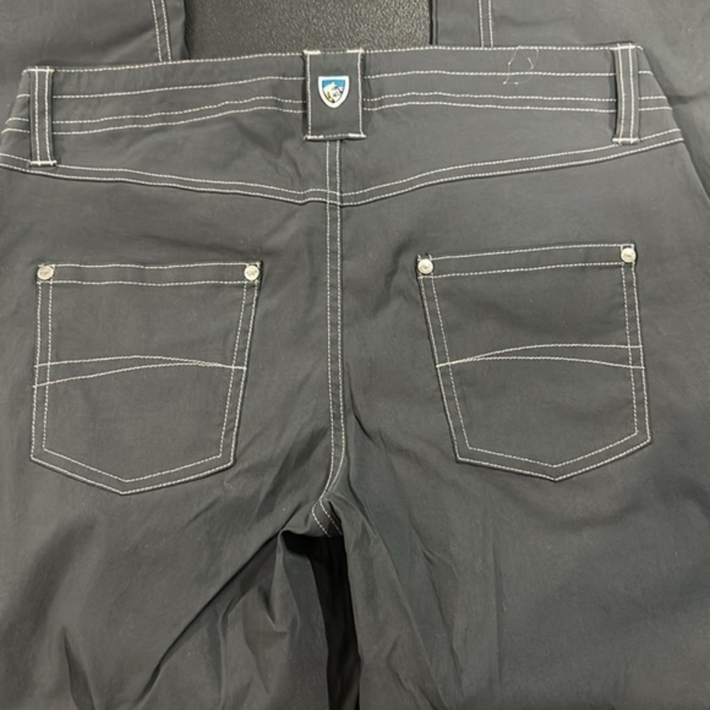 KUHL size 6 regular Black Performance Pants with White Stitching